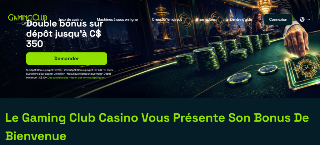 gaming club casino canada - lobby FR