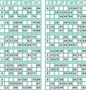 90-ball game of 4x4 bingo