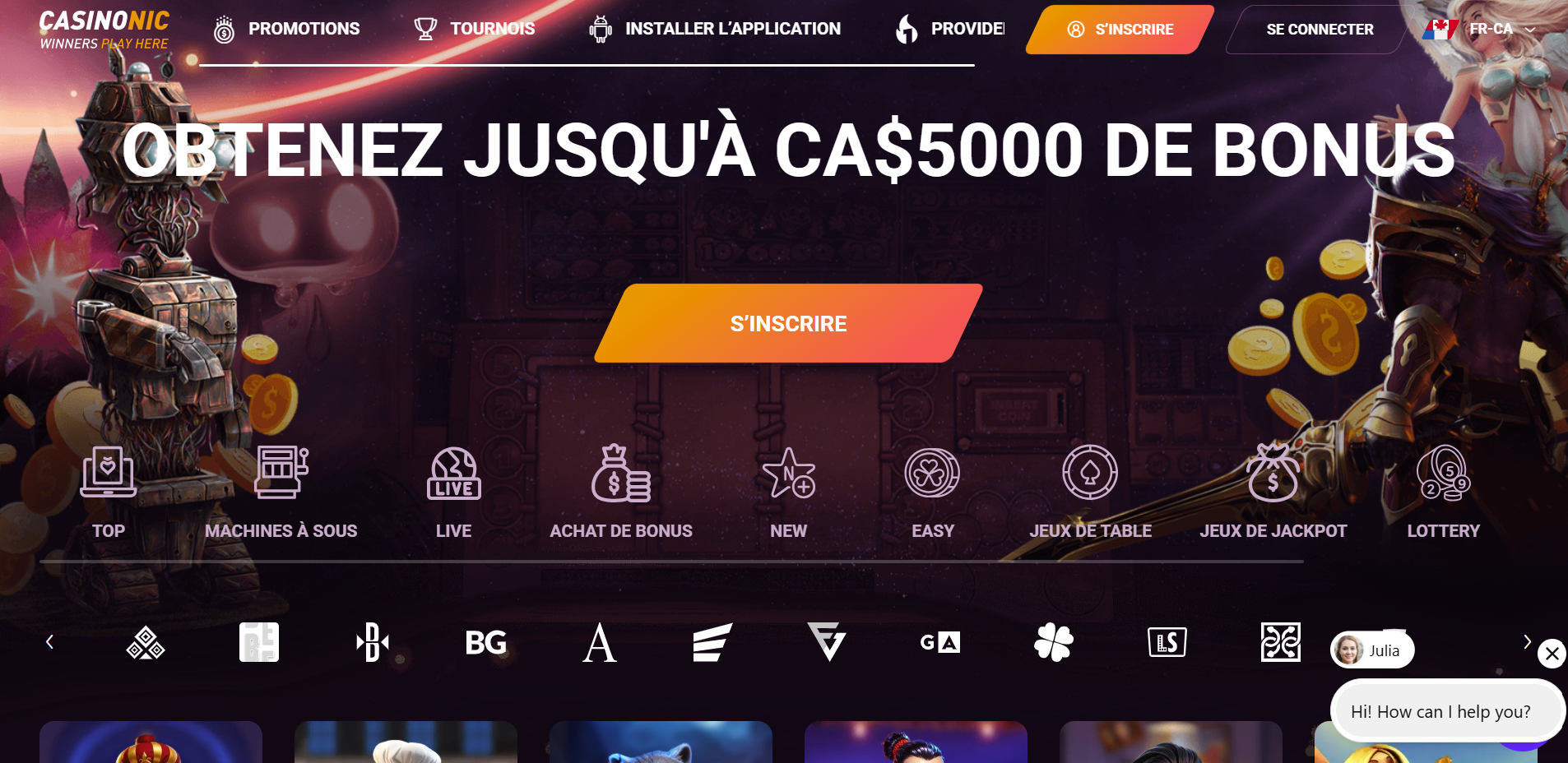casinonic canada FR