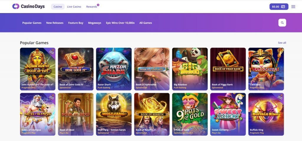 Casino days games