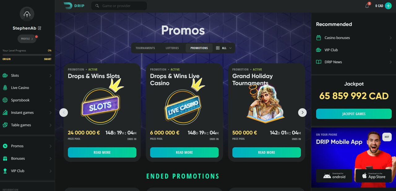 Drip casino promo 