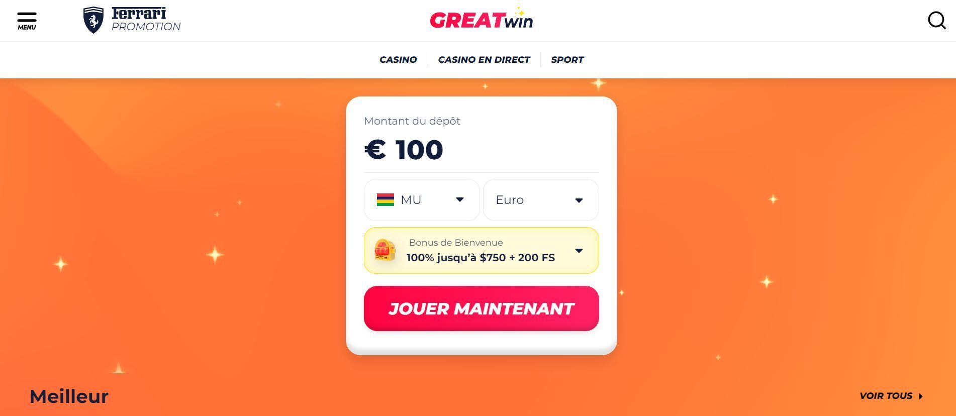 greatwin casino FR - Lobby