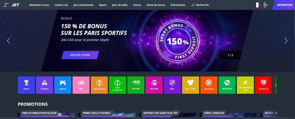 jet casino sports section FR