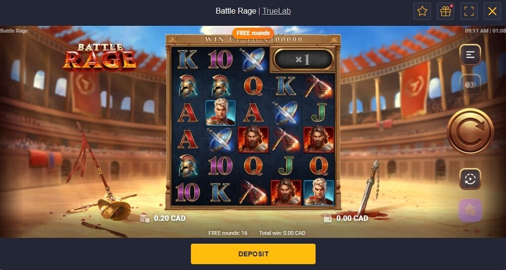 rolling slots battle rage free spins