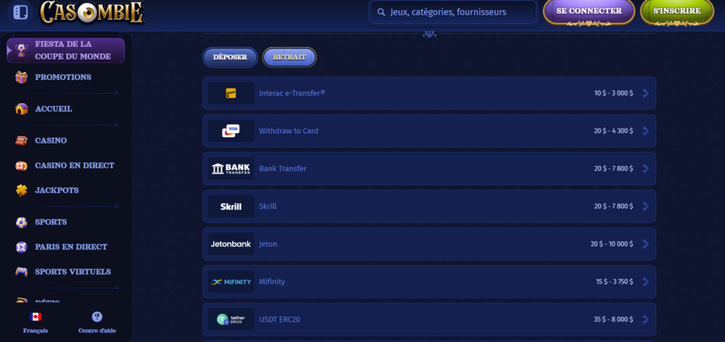 Casmobie CA-FR payments