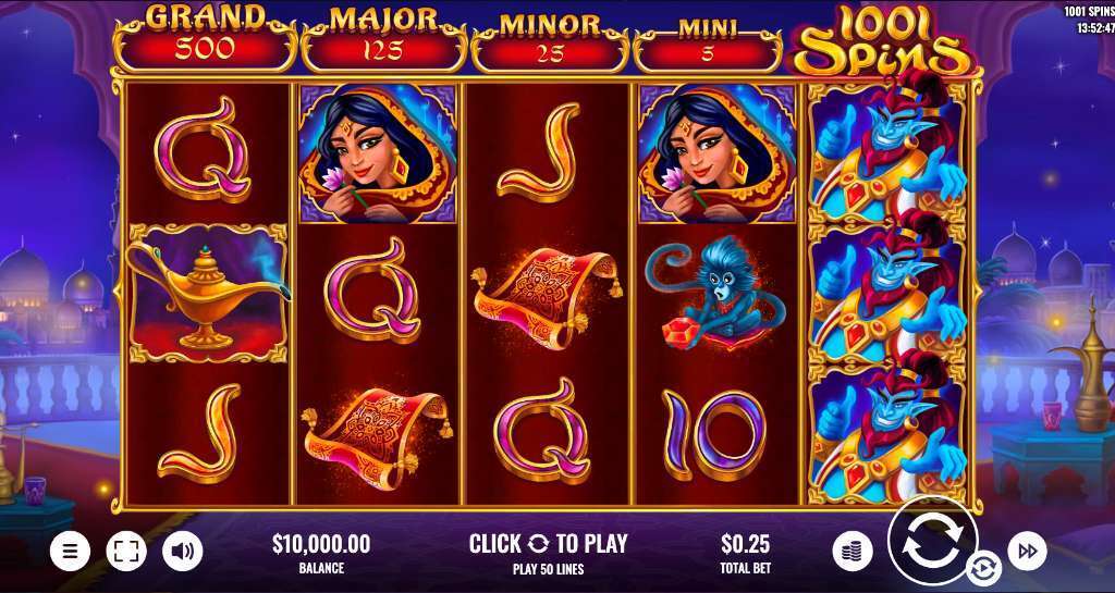 1001-spins crown gold casino games