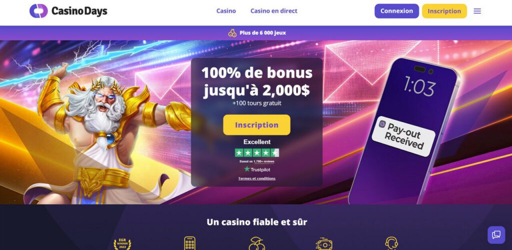 Revue de Casino Days Canada 2026 