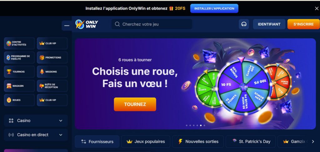 Avis de Onlywin Casino Canada FR