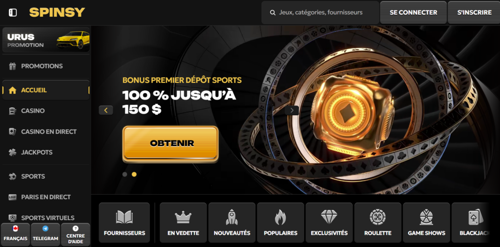 Avis de Spinsy Casino Canada